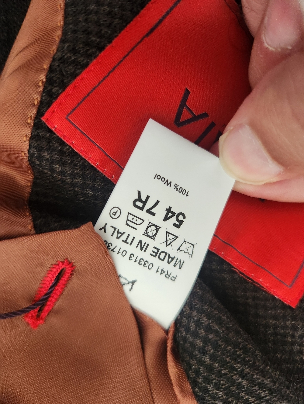 $3500 NWT Isaia Brown/grey Blazer - Picture 4 of 7